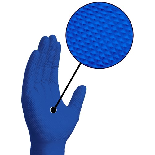 Gloveworks Nitrile Latex-Free Industrial Gloves, Large, Blue, 100